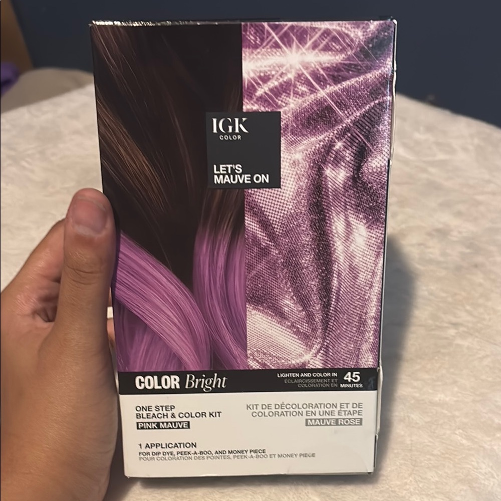 IGK Color Bright One Step Bleach & Color Kit - Pink Mauve